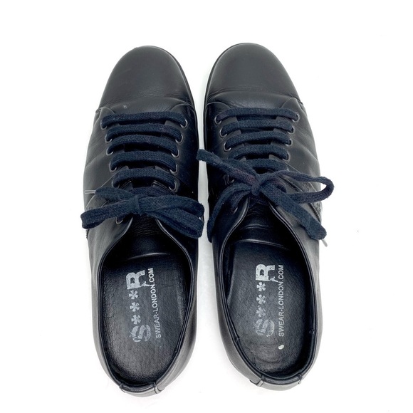 SWEAR London Leather Flat Sneaker In Black Size 41 - Picture 9 of 11